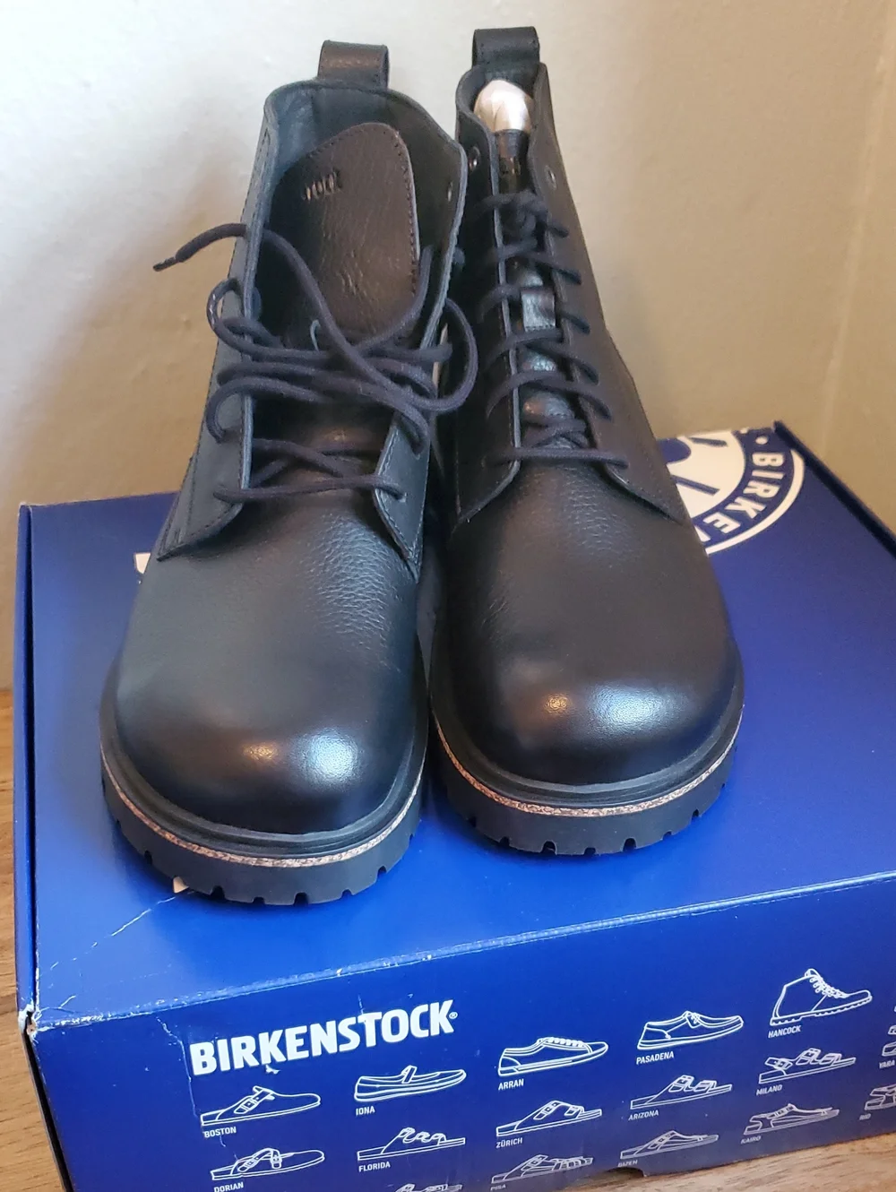 NIB Birkenstock Highwood Mid Grained Leather Chukka Lace-Up Mens 12